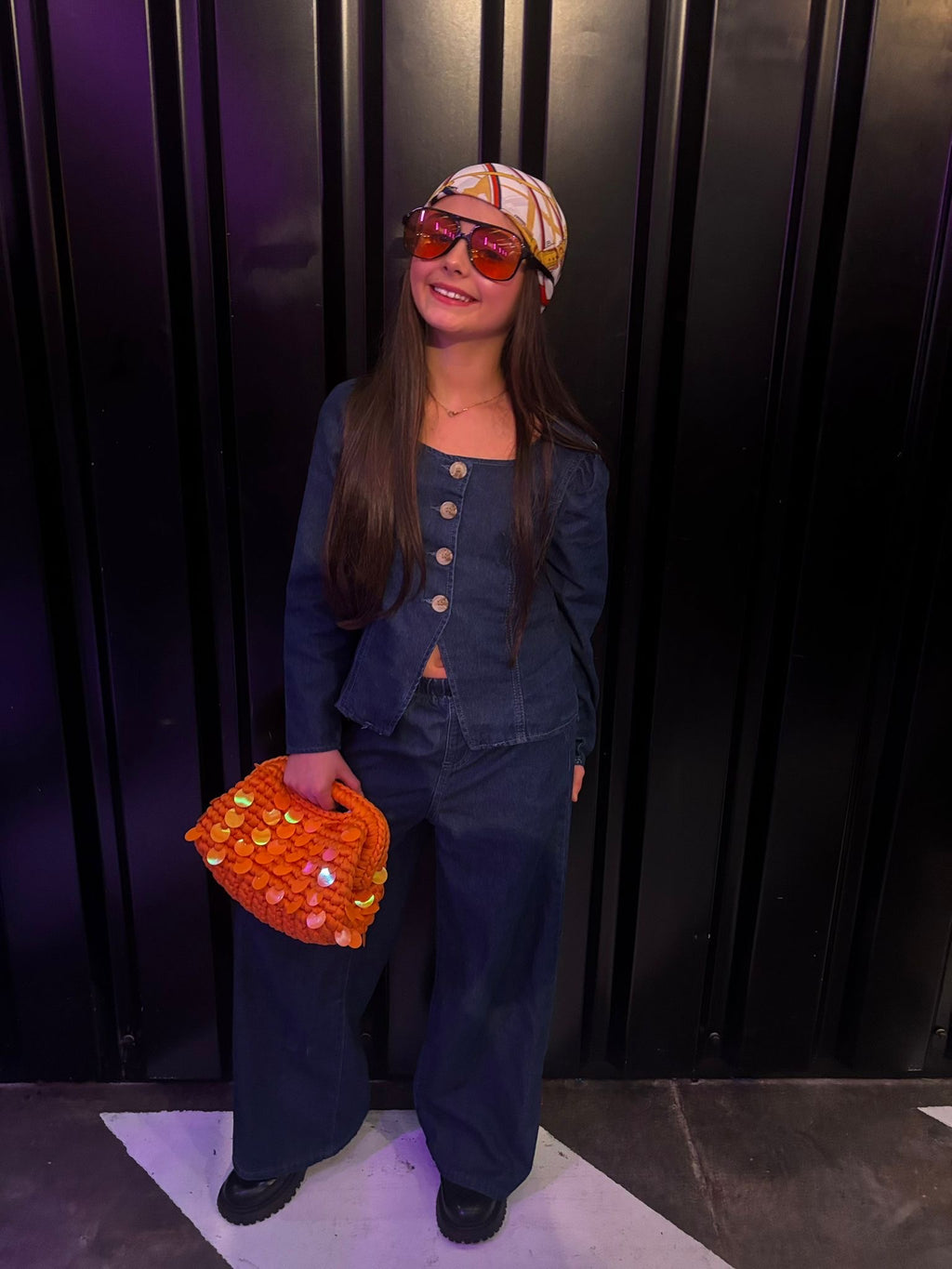Orange SweetHeart Clutch