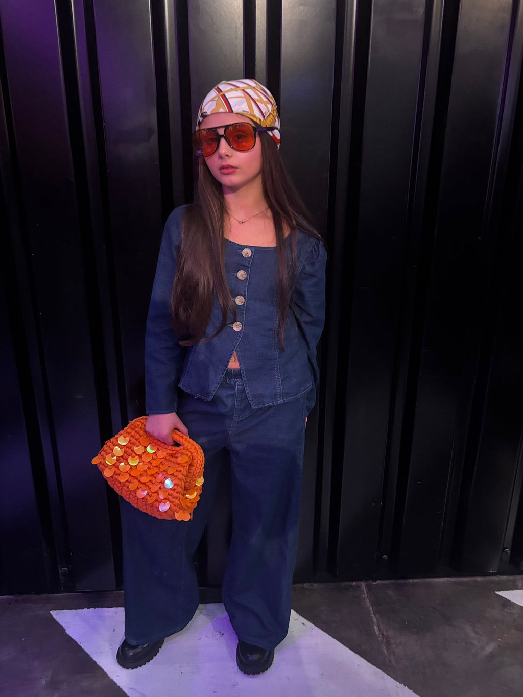 Orange SweetHeart Clutch